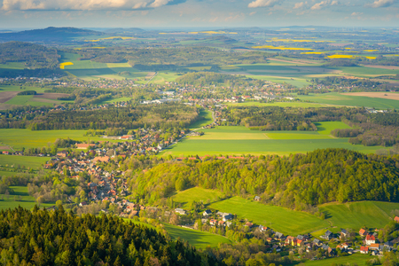 Blick von der Lausche über Waltersdorf und Großschönau